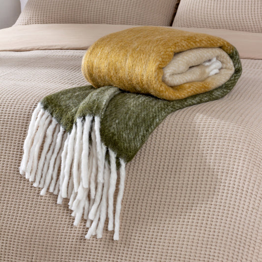 Moss/Yellow Ombré Throw