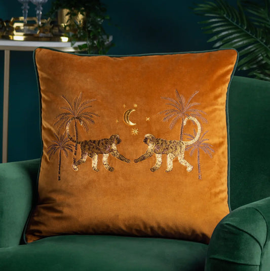 Dusk Monkey Rust Cushion