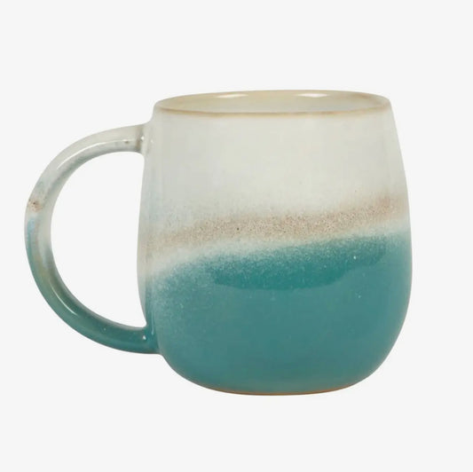 Dip Glazed Ombré Turquoise Mug