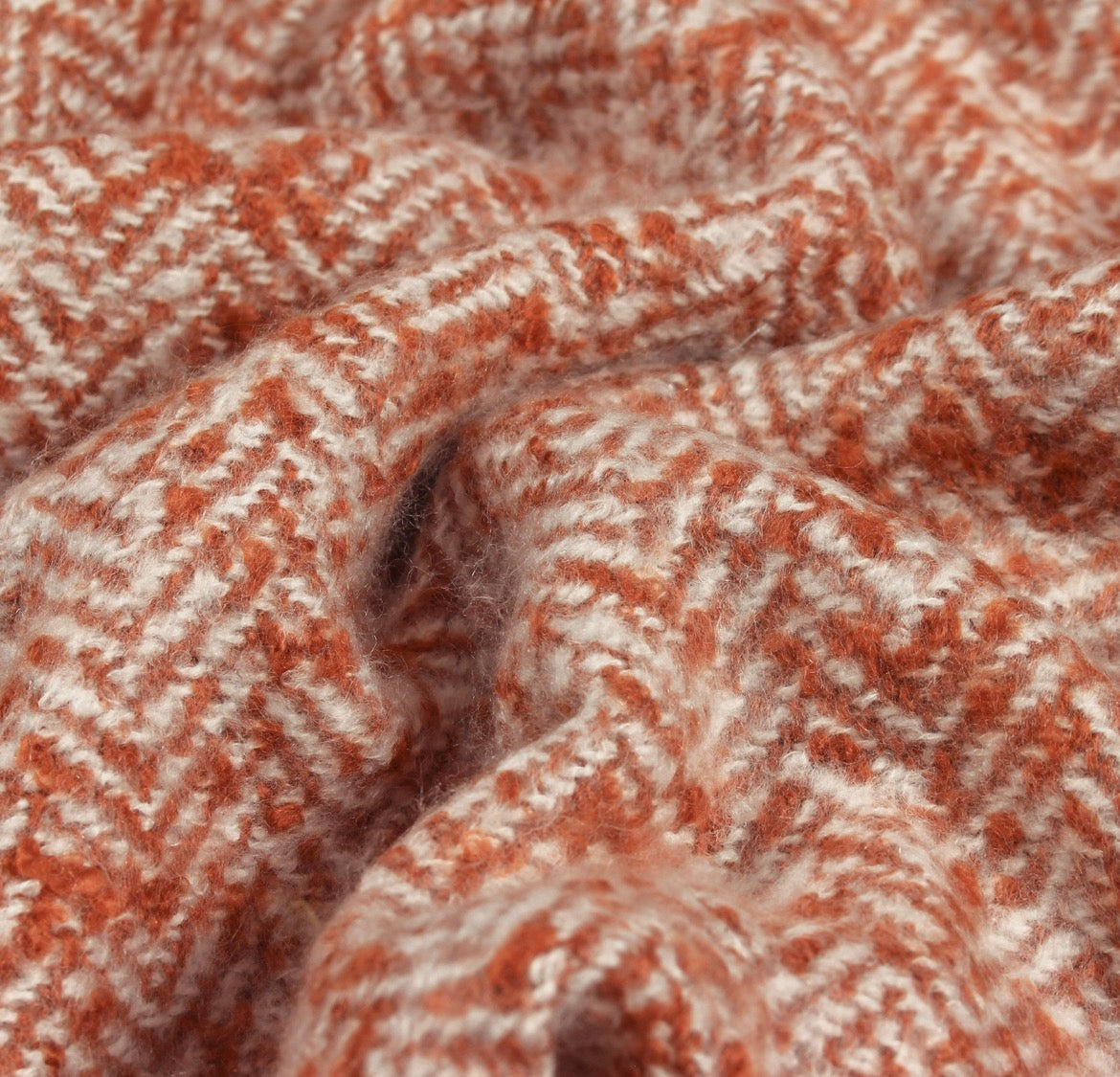 Rust Herringbone Throw